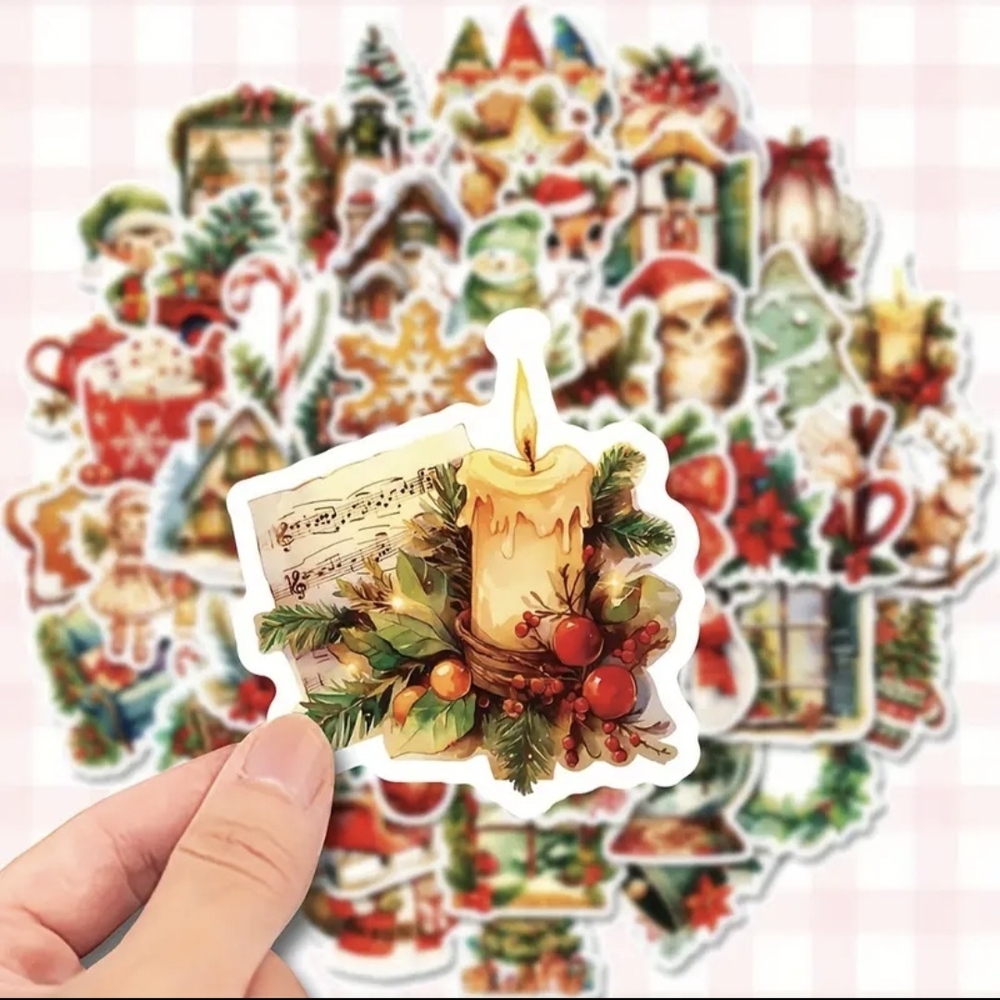 Festive Christmas Sticker Set-50 Count!